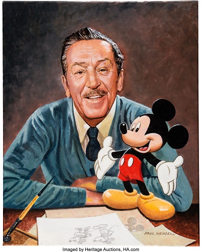 Walt Disney & Mickey Mouse by Paul Wenzel